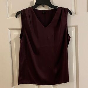SHEIN Deep Wine Sleeveless Blouse
